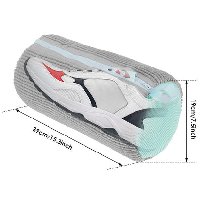 Мішок для прання взуття 39х19см, Сірий / Захисний чохол для прання кросівок / Сумка-мішок для прання