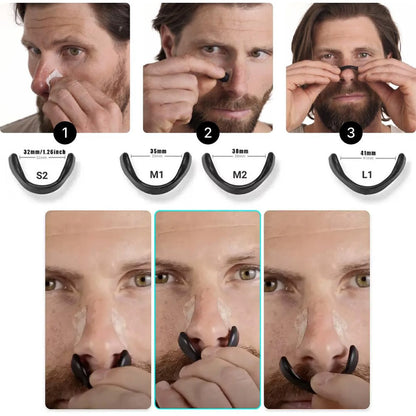 Магнітний розширювач для носа, 30 штук, Чорний / Магнітні смужки для покращення дихання / Антихрап для носа