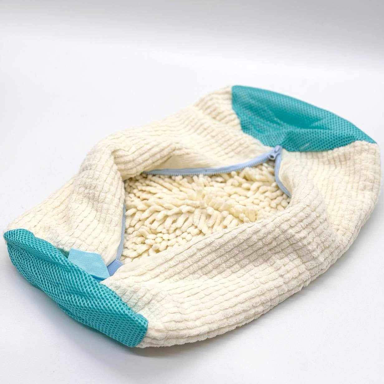 Мішок для прання взуття 39х19см, Бежевий / Захисний чохол для прання кросівок / Сумка-мішок для прання