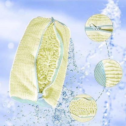 Мішок для прання взуття 39х19см, Бежевий / Захисний чохол для прання кросівок / Сумка-мішок для прання