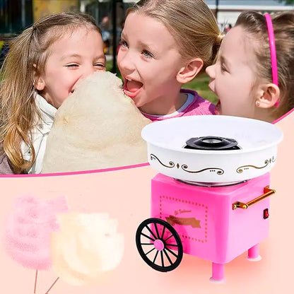 Апарат для солодкої вати в домашніх умовах NJ-228, Рожевий / Пристрій для приготування солодкої вати