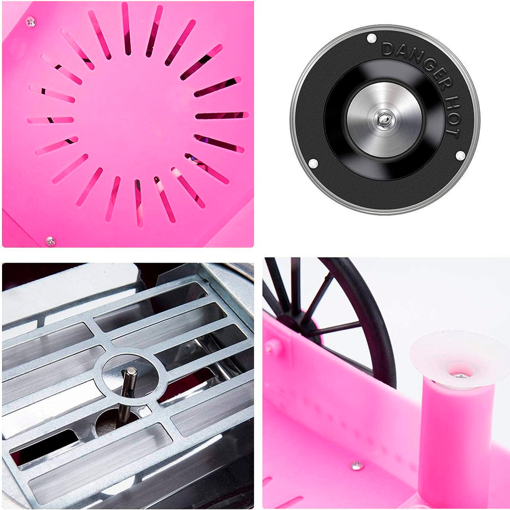 Апарат для солодкої вати в домашніх умовах NJ-228, Рожевий / Пристрій для приготування солодкої вати