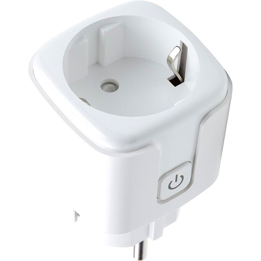 Розумна WiFi розетка 20А з лічильником електроенергії Tuya Smart 4400Вт, Біла / Розетка з підключенням до телефону