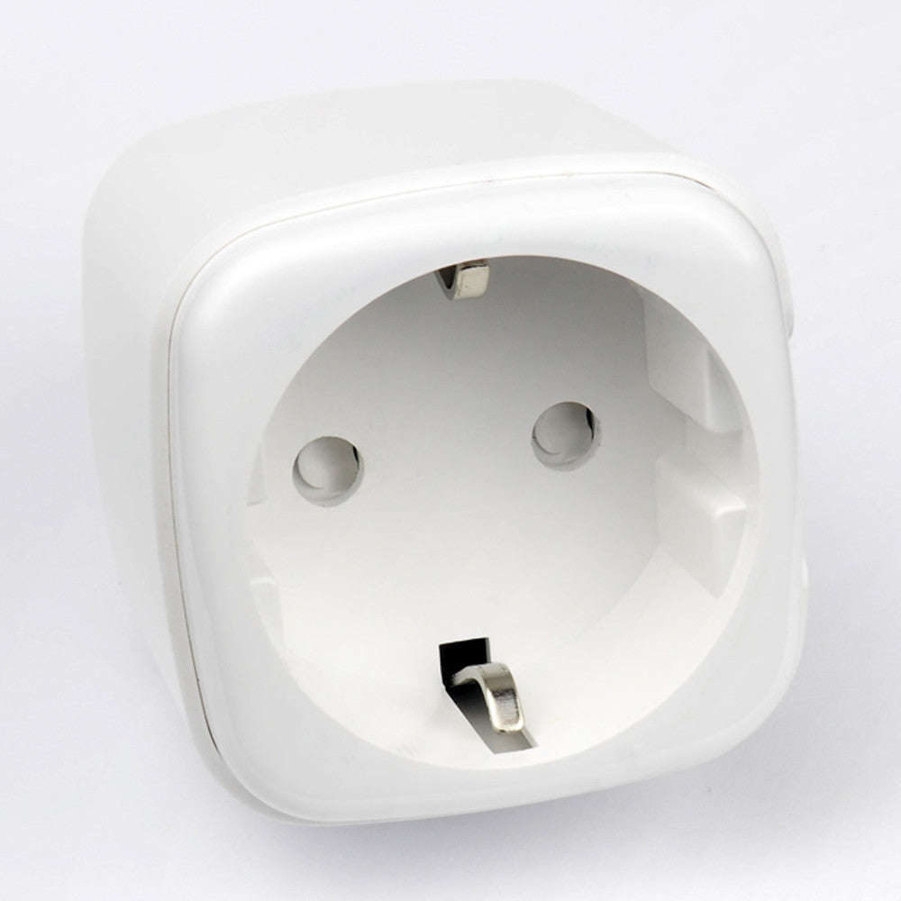 Розумна WiFi розетка 20А з лічильником електроенергії Tuya Smart 4400Вт, Біла / Розетка з підключенням до телефону