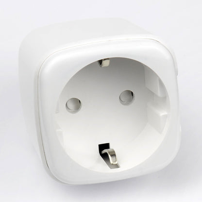 Розумна WiFi розетка 20А з лічильником електроенергії Tuya Smart 4400Вт, Біла / Розетка з підключенням до телефону