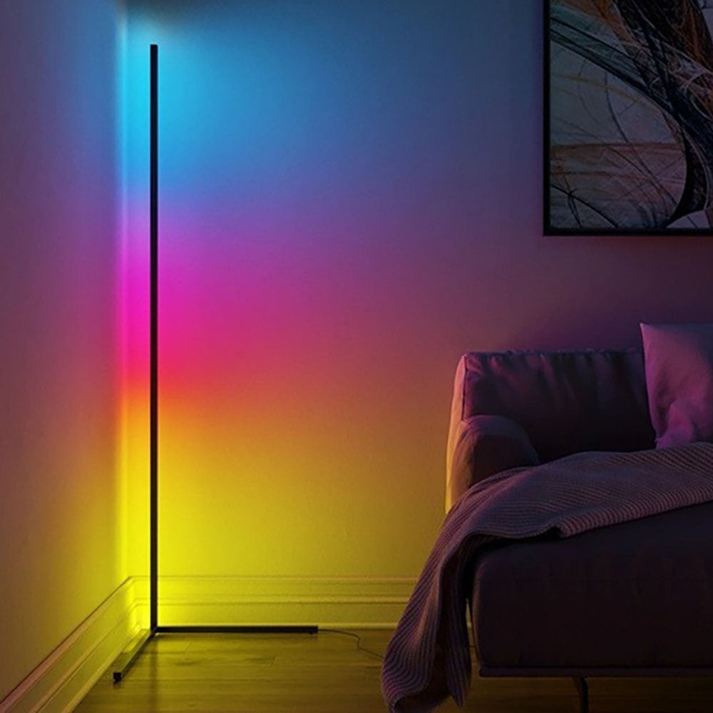 Лампа RGB для підсвічування фону 18Вт, 135см / Кутовий LED торшер / Підлогова лампа / Світильник підлоговий