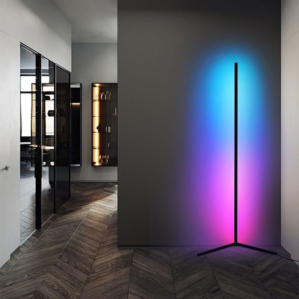 Лампа RGB для підсвічування фону 18Вт, 135см / Кутовий LED торшер / Підлогова лампа / Світильник підлоговий