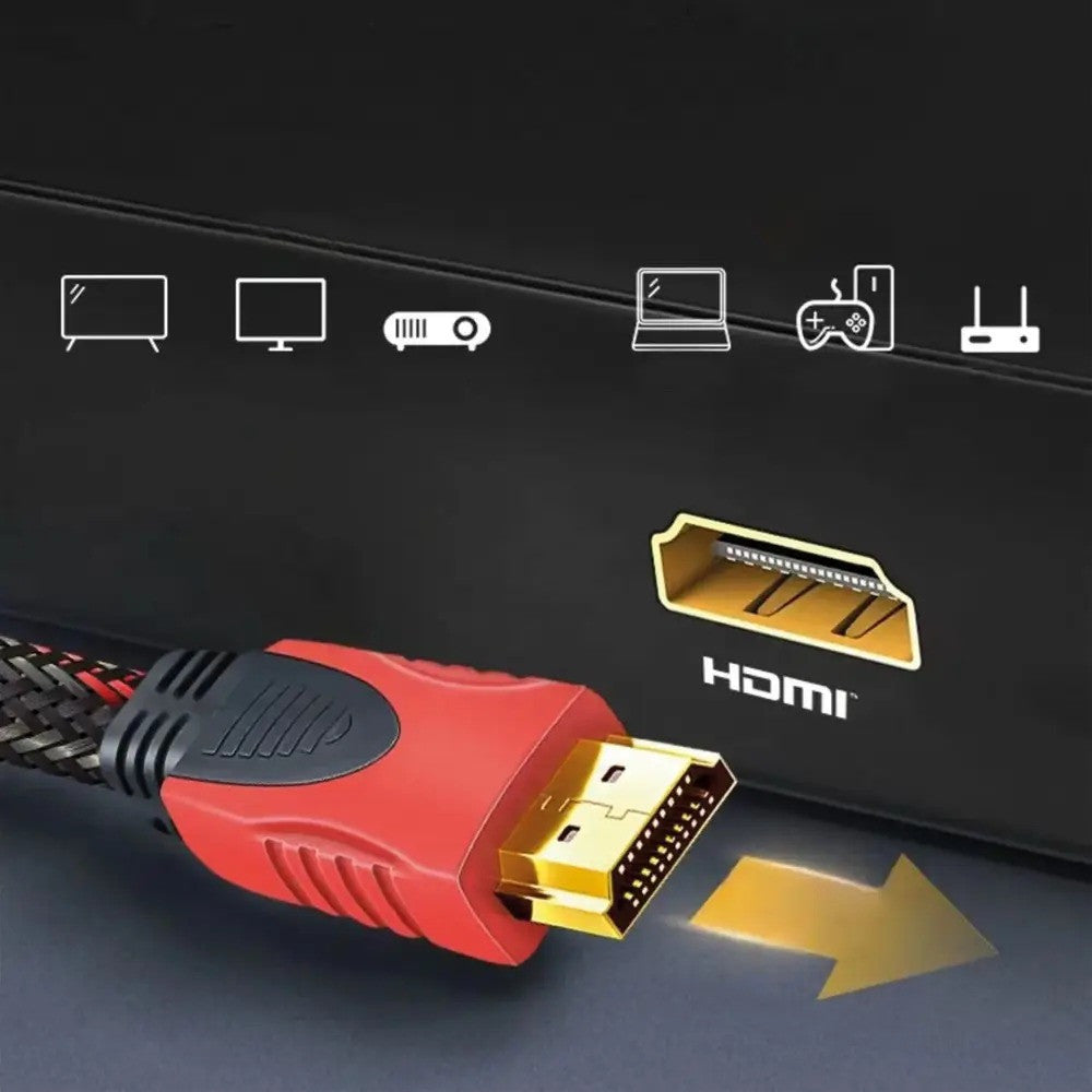 Кабель HDMI-HDMI 3м, з посиленою обмоткою та фільтрами / Посилений шнур hdmi / HDMI кабель для телевізора