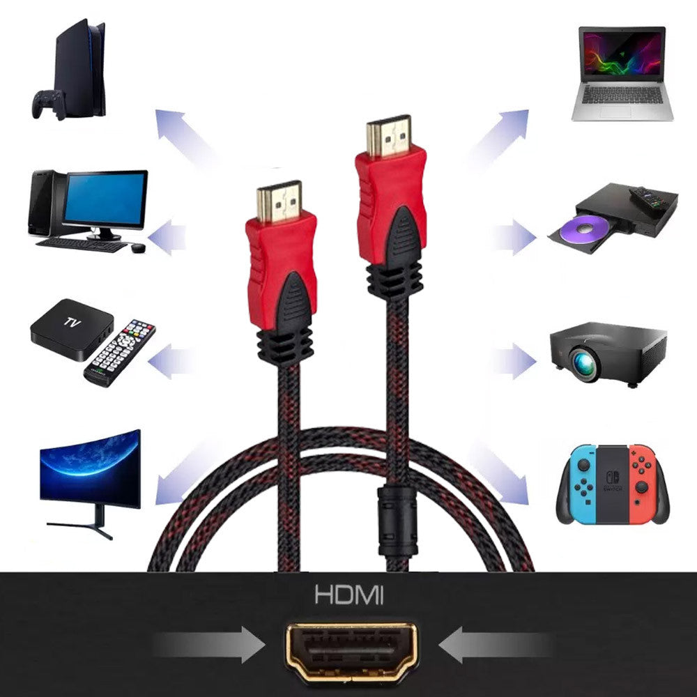 Кабель HDMI-HDMI 25м, з посиленою обмоткою та фільтрами / Посилений шнур hdmi / HDMI кабель для телевізора