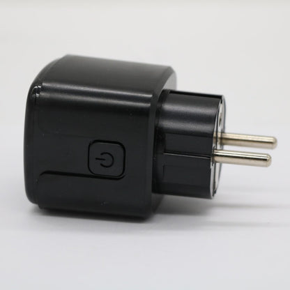 Розумна WiFi розетка 20А з лічильником електроенергії Tuya Smart 4400Вт, Чорна / Розетка з підключенням до телефону