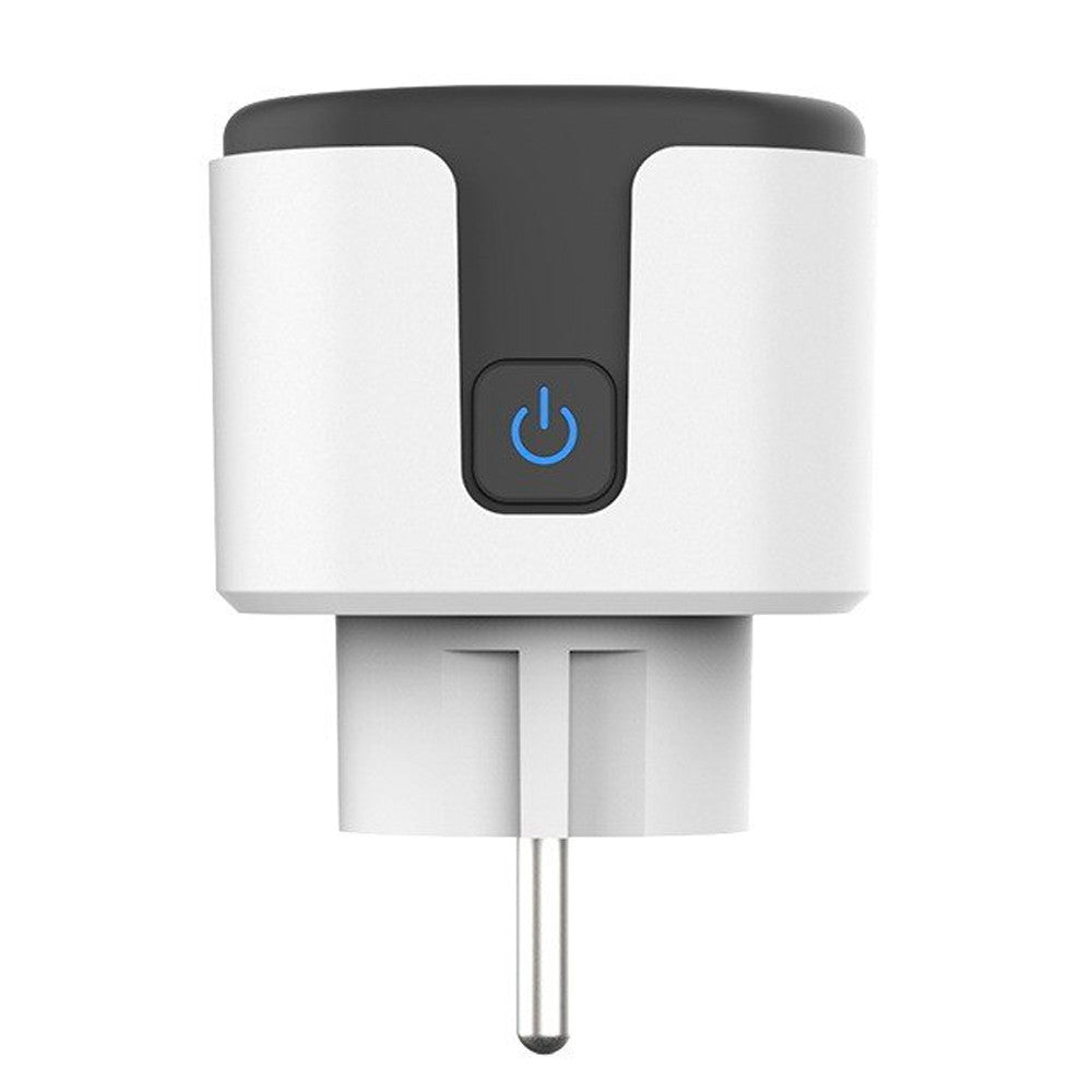 Розумна WiFi розетка 20А з лічильником електроенергії Tuya Smart 4400Вт, Біло-сіра / Розетка з підключенням до телефону