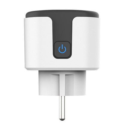 Розумна WiFi розетка 20А з лічильником електроенергії Tuya Smart 4400Вт, Біло-сіра / Розетка з підключенням до телефону