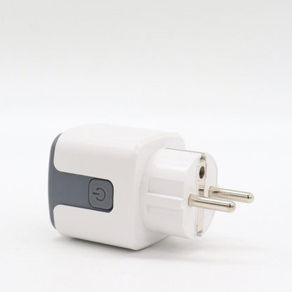 Розумна WiFi розетка 20А з лічильником електроенергії Tuya Smart 4400Вт, Біло-сіра / Розетка з підключенням до телефону