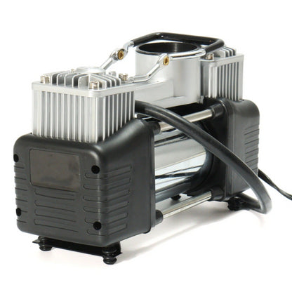 Автомобільний компресор двопоршневий 12V Air Compressor 628-4x4 + сумка / Потужний повітряний насос