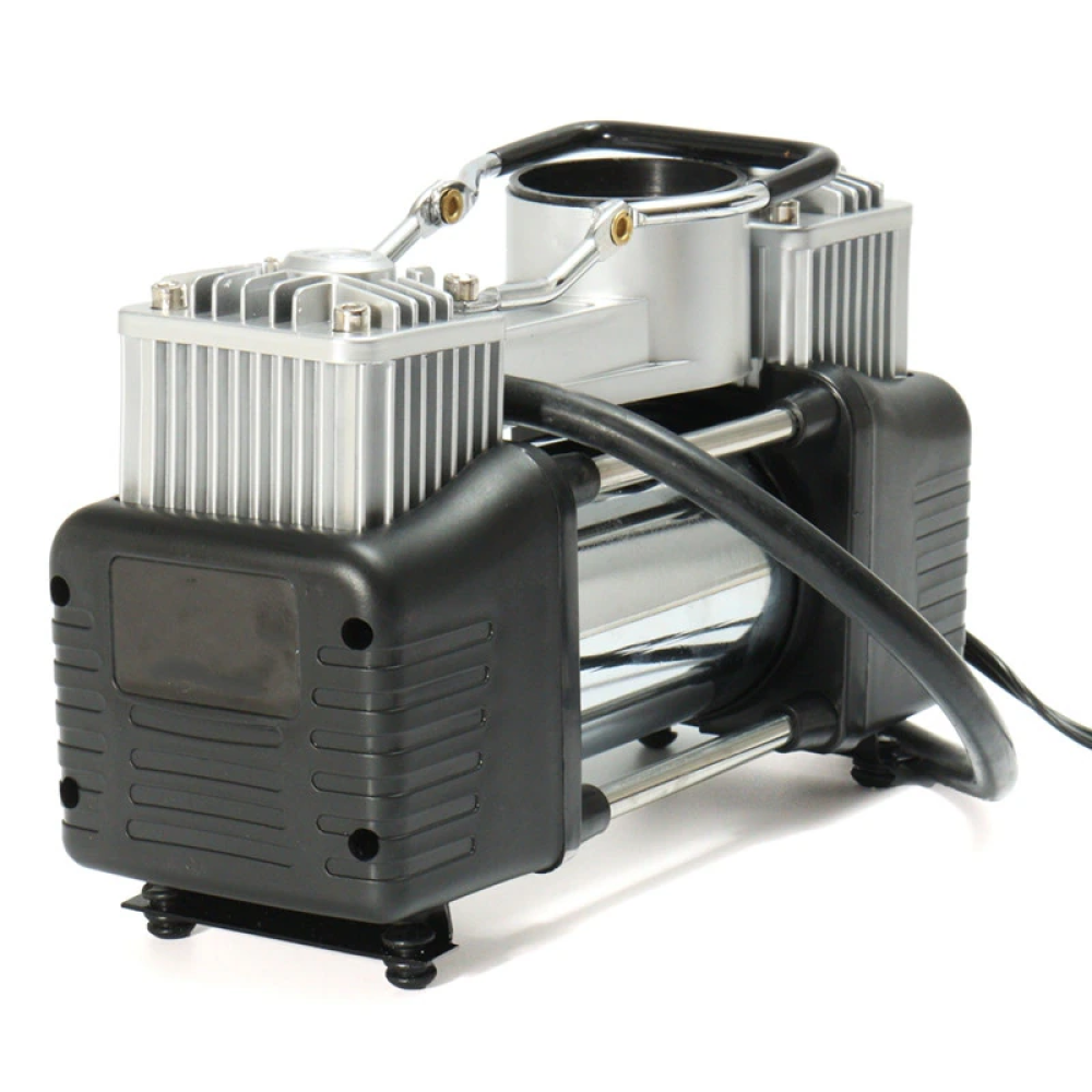 Автомобільний компресор двопоршневий 12V Air Compressor 628-4x4 + сумка / Потужний повітряний насос