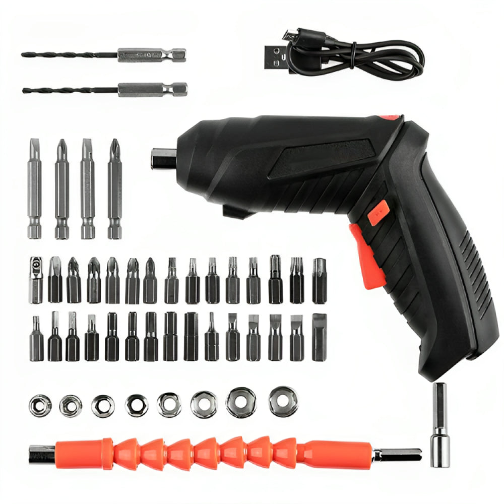 Акумуляторний шуруповерт 48в1 у валізі, з USB / Набір інструментів викрутка з насадками та біти