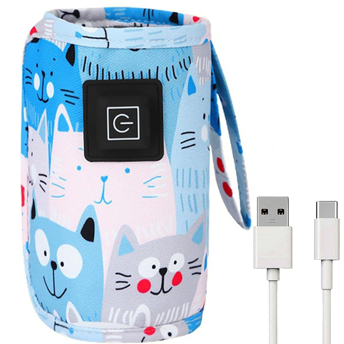 Підігрівач дитячого харчування на липучці, до +60°, 13,5см / Термос для пляшечок / Підігрівач пляшечок