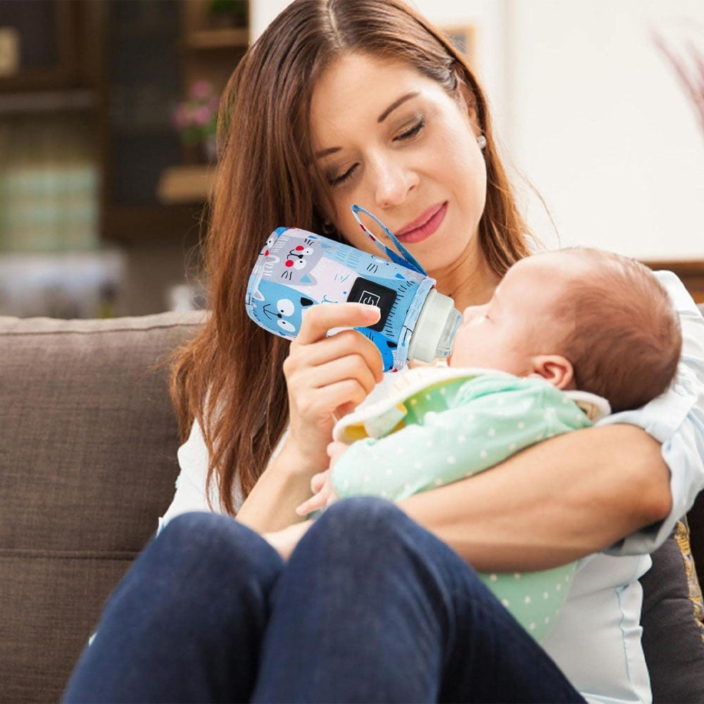 Підігрівач дитячого харчування на липучці, до +60°, 13,5см / Термос для пляшечок / Підігрівач пляшечок