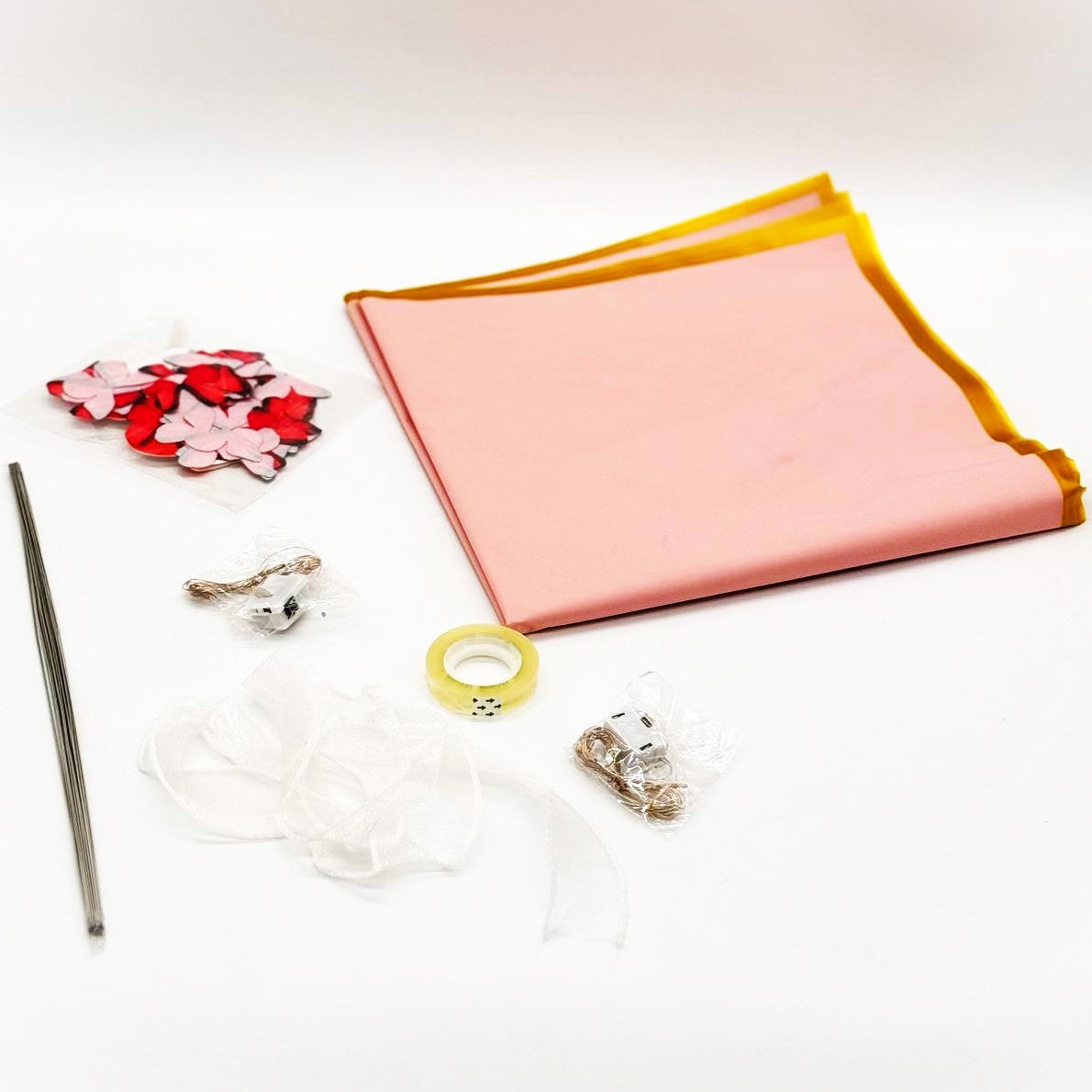 Букет з метеликів з підсвічуванням, від батарейок, Рожевий / Букет з метеликами / Подарунок дівчині