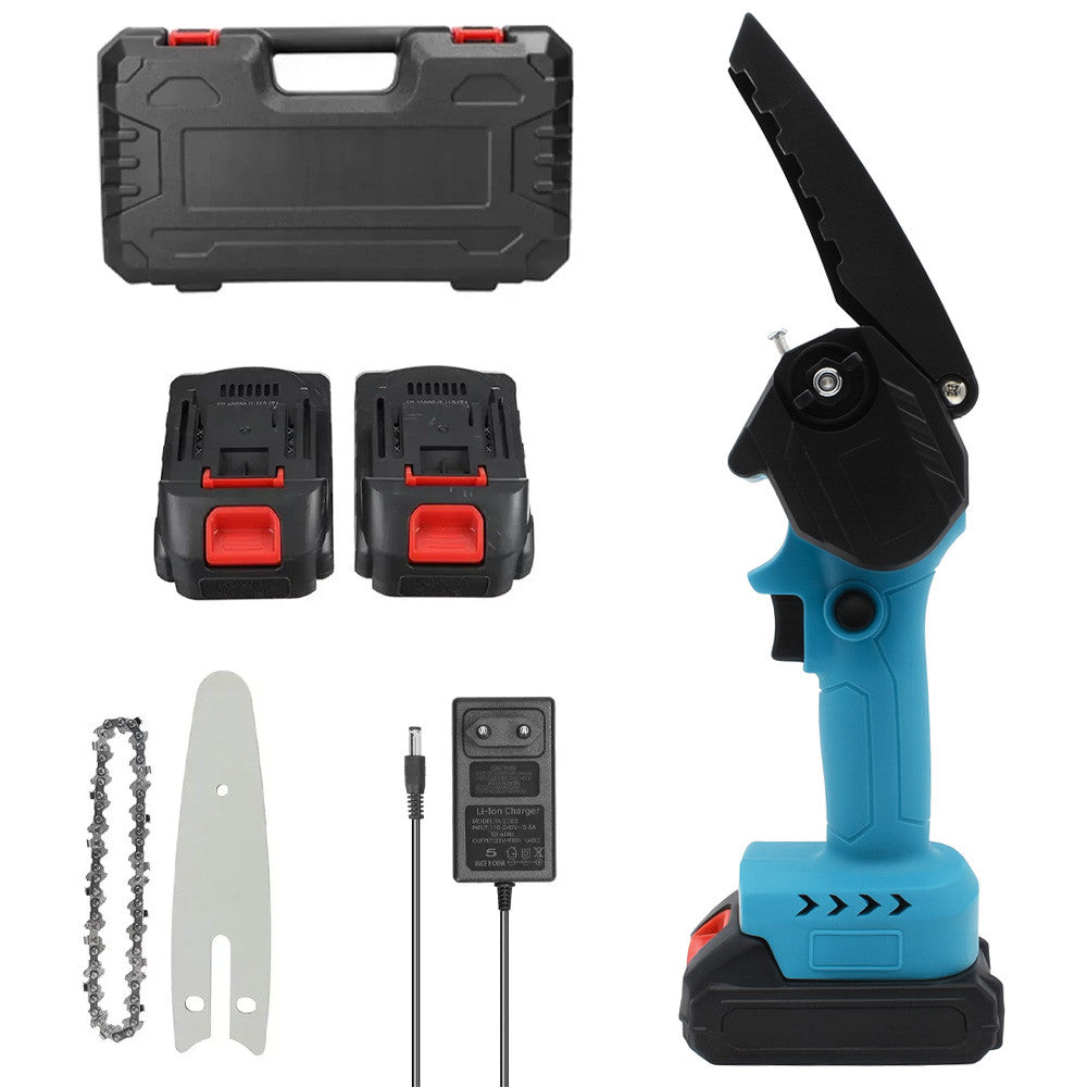 Акумуляторна міні-пила 6", 4000mAh + 2 акумулятори / Пила акумуляторна / Електропила на акумуляторі