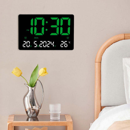 Настінний годинник з термометром (23×16×3cм), від USB, 3308 / Годинник на стіну / Електронний годинник