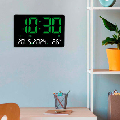 Настінний годинник з термометром (23×16×3cм), від USB, 3308 / Годинник на стіну / Електронний годинник