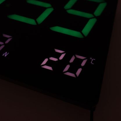 Настінний годинник з термометром (23×16×3cм), від USB, 3308 / Годинник на стіну / Електронний годинник