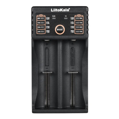 Зарядний пристрій для 2 акумуляторів, LiitoKala Lii-202, з USB / Зарядка для батарей з функцією повербанка