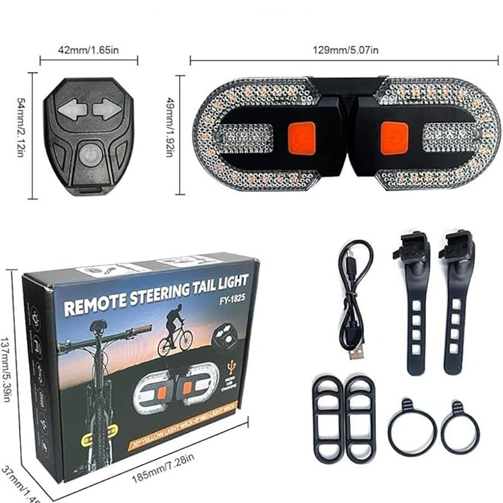 Велоліхтар із зазначенням поворотів, USB, FY-1825 / Задній габаритний велоліхтар / Ліхтар велосипедний / Велофара