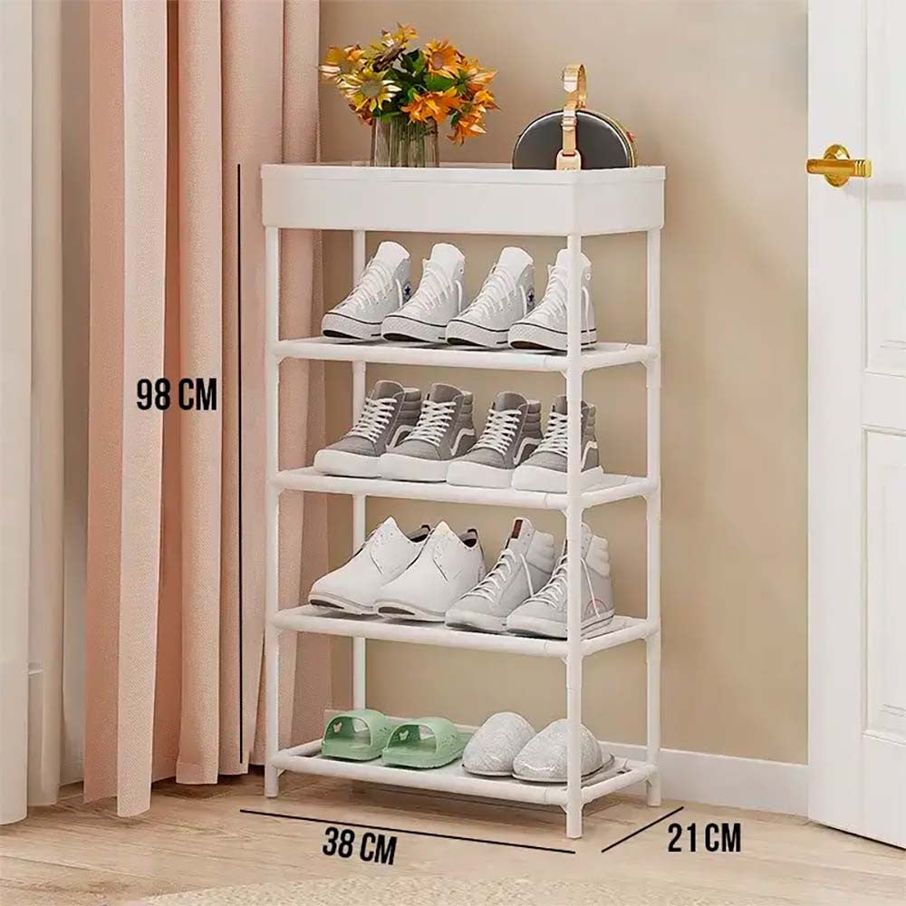 Полка-етажерка на 5 ярусів (98×38×21см), SKLM-15 / Стелаж-етажерка з полицями / Етажерка в ванну