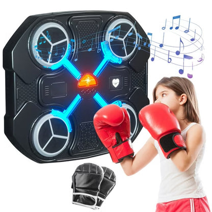 Музичний тренажер для боксу з рукавичками від USB, 32×27см / Музичний боксерський тренажер