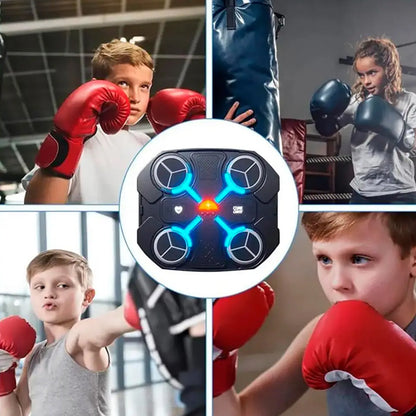 Музичний тренажер для боксу з рукавичками від USB, 32×27см / Музичний боксерський тренажер
