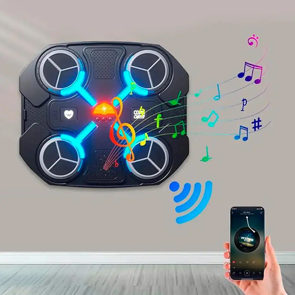 Музичний тренажер для боксу з рукавичками від USB, 32×27см / Музичний боксерський тренажер