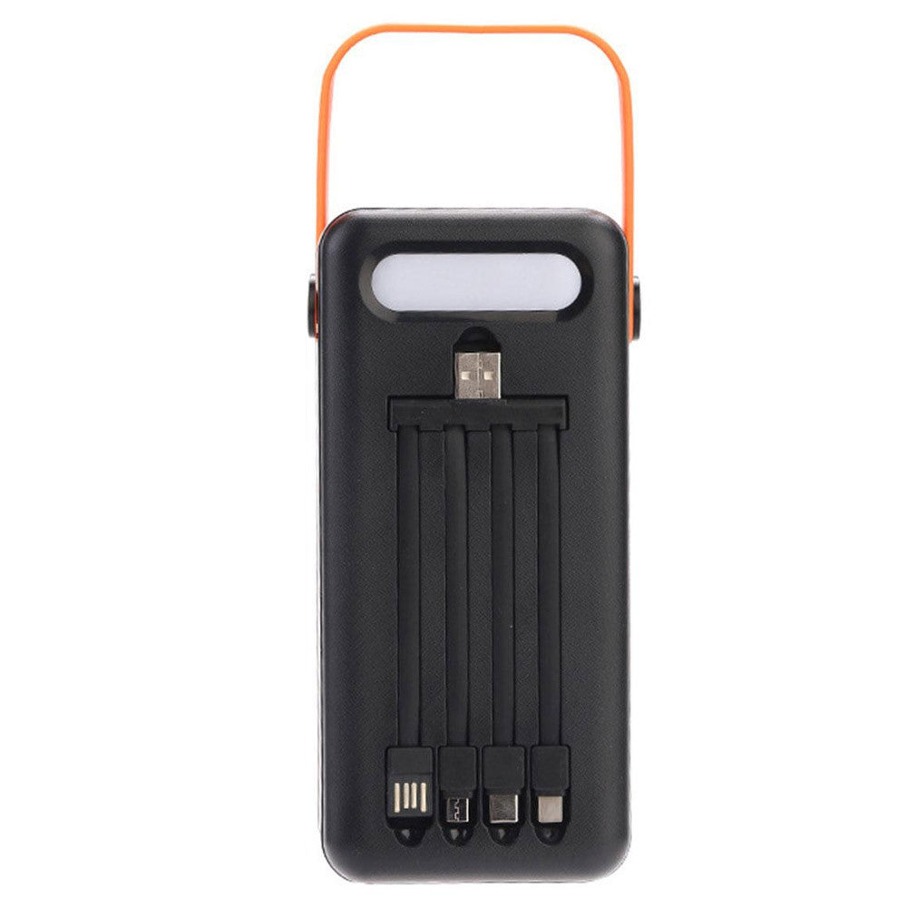 Повербанк 50000мАч на сонячній батареї з перехідниками, YM-635CX, Чорний / Зовнішній акумулятор / Павербанк