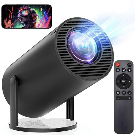 Портативний проектор для дому 4К, WiFi і Bluetooth + пульт, HY300 / Проектор для смартфона / Проектор домашній