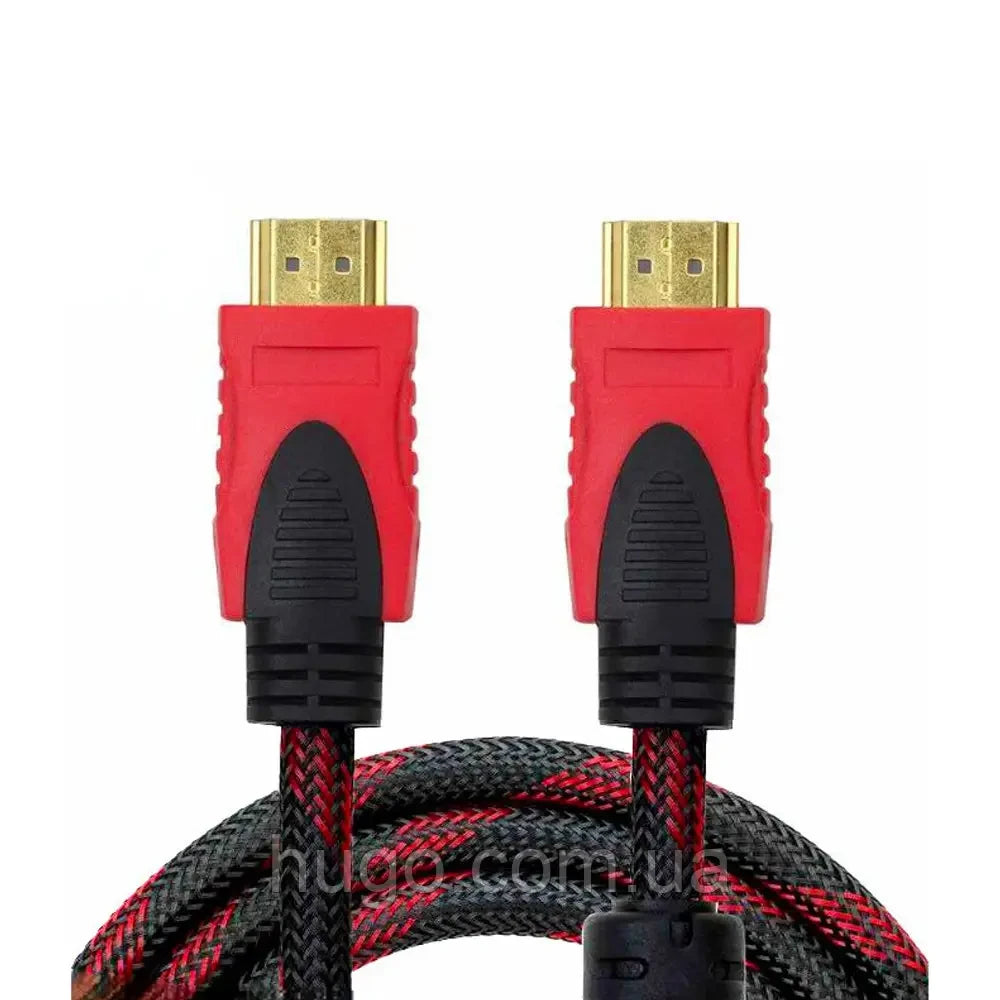 Кабель HDMI-HDMI 15м, з посиленою обмоткою / Шнур для телевізора з 2 фільтрами