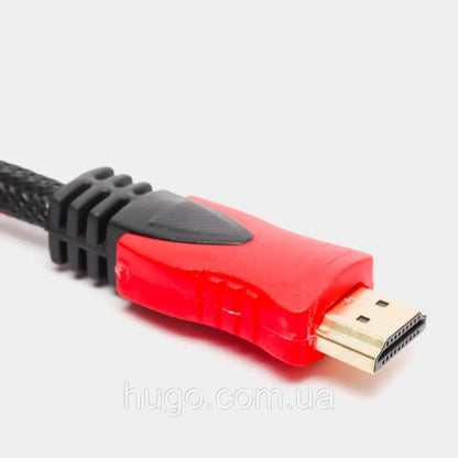 Кабель HDMI-HDMI 15м, з посиленою обмоткою / Шнур для телевізора з 2 фільтрами