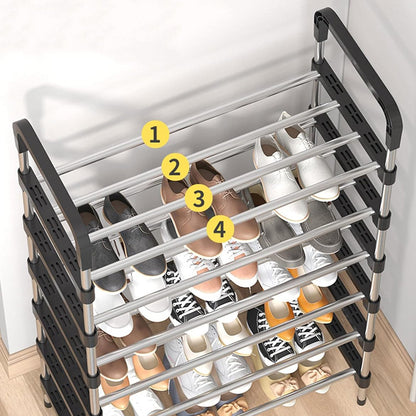 Полиця для взуття, 6 ярусів, 105х54х25см, New shoe rack / Стійка-органайзер для зберігання взуття