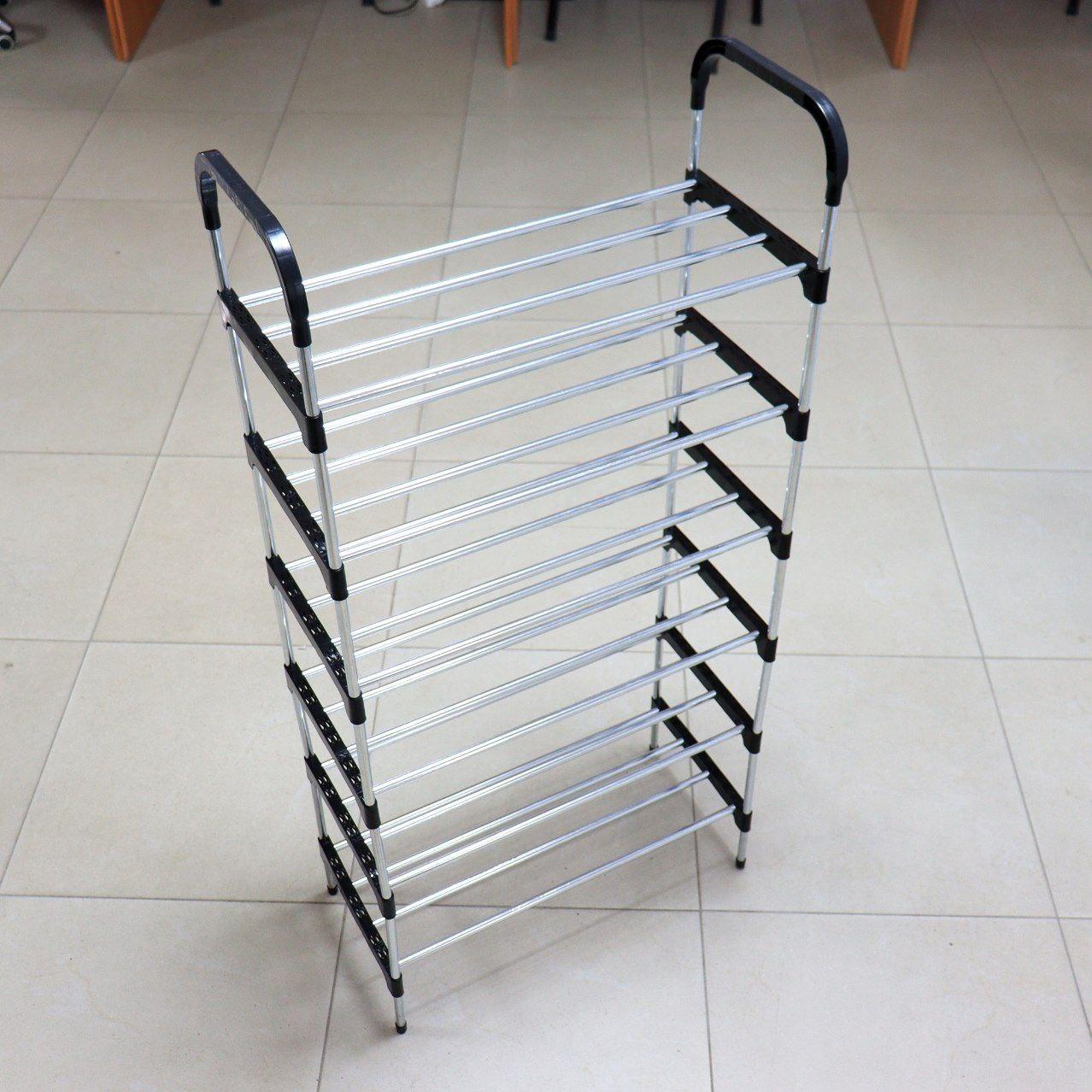 Полиця для взуття, 6 ярусів, 105х54х25см, New shoe rack / Стійка-органайзер для зберігання взуття
