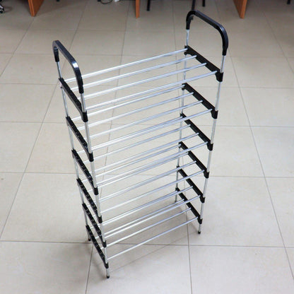 Полиця для взуття, 6 ярусів, 105х54х25см, New shoe rack / Стійка-органайзер для зберігання взуття