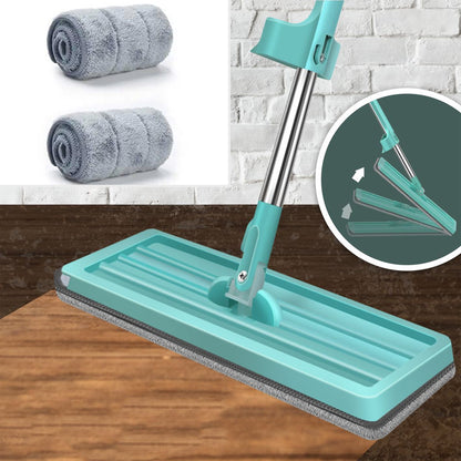 Швабра стрічка для швидкого прибирання з віджиманням і насадкою Spin Mop 360, Бірюзова / Швабра з самовіджимом