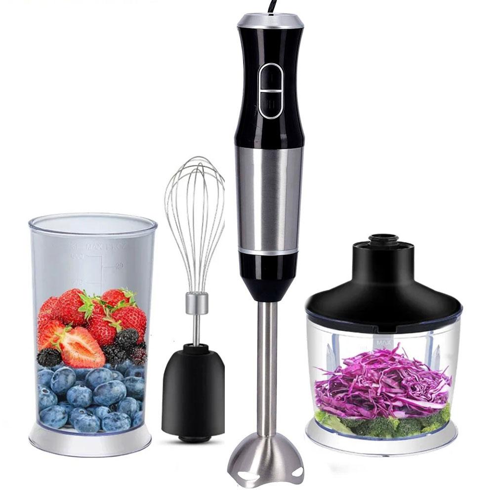 Погружний блендер з чашею, 1200Вт RAINBERG RB 6211 / Кухонний міксер з вінчиком / Блендер подрібнювач