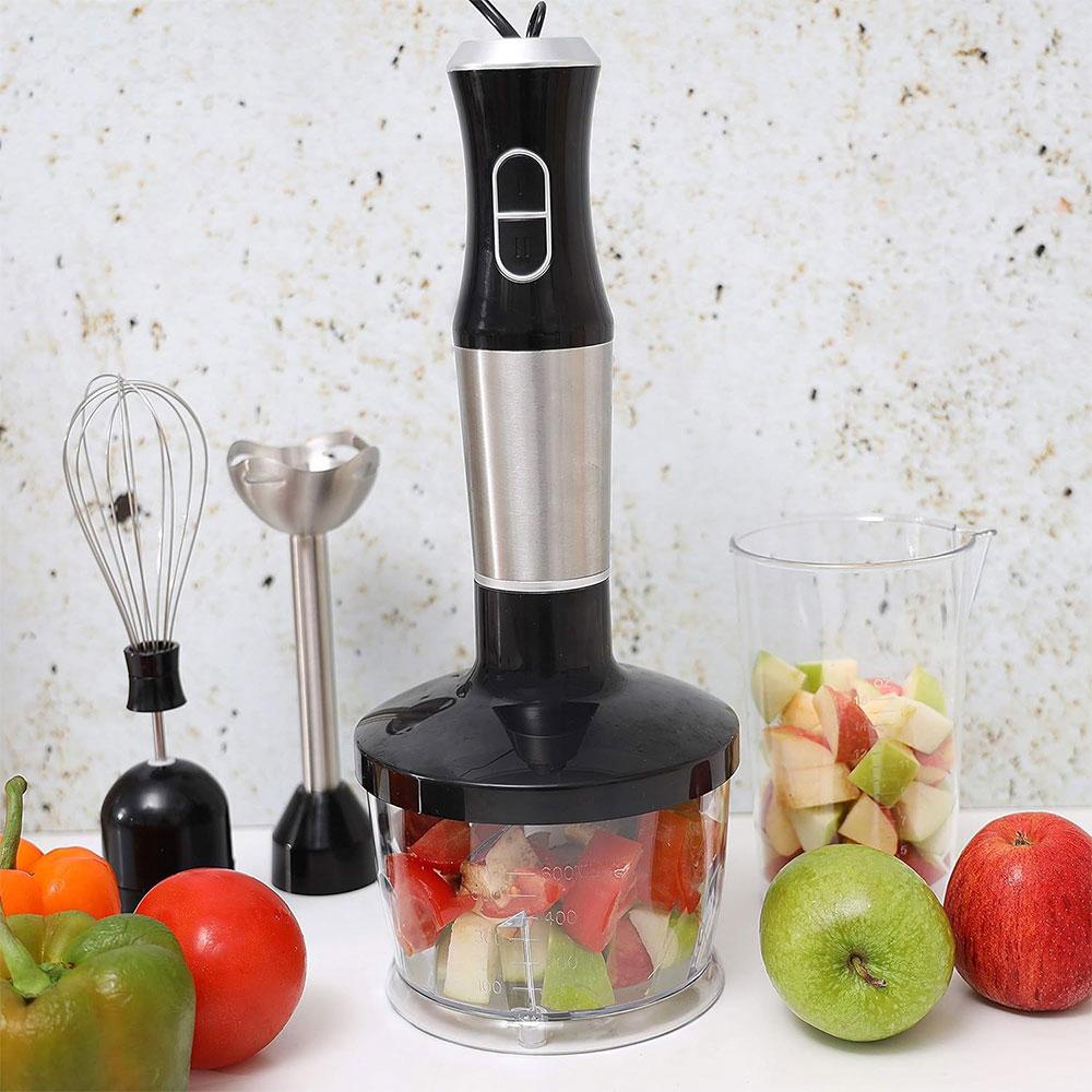 Погружний блендер з чашею, 1200Вт RAINBERG RB 6211 / Кухонний міксер з вінчиком / Блендер подрібнювач