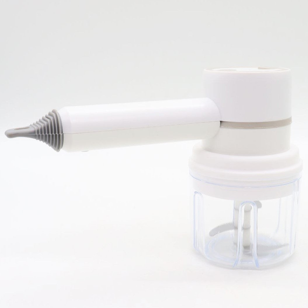 Акумуляторний міксер з 2 насадками Portable mixer, від USB, Білий / Ручний міксер / Бездротовий міксер