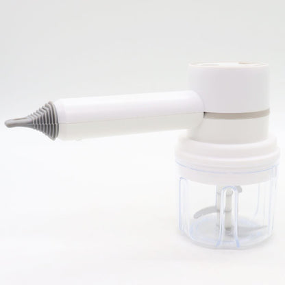 Акумуляторний міксер з 2 насадками Portable mixer, від USB, Білий / Ручний міксер / Бездротовий міксер