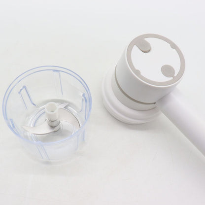 Акумуляторний міксер з 2 насадками Portable mixer, від USB, Білий / Ручний міксер / Бездротовий міксер