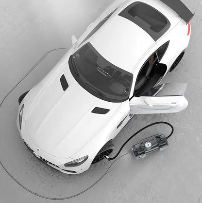 Автомобільний компресор 12В з насадками, 120 Вт / Компресор повітряний / Портативний автокомпресор