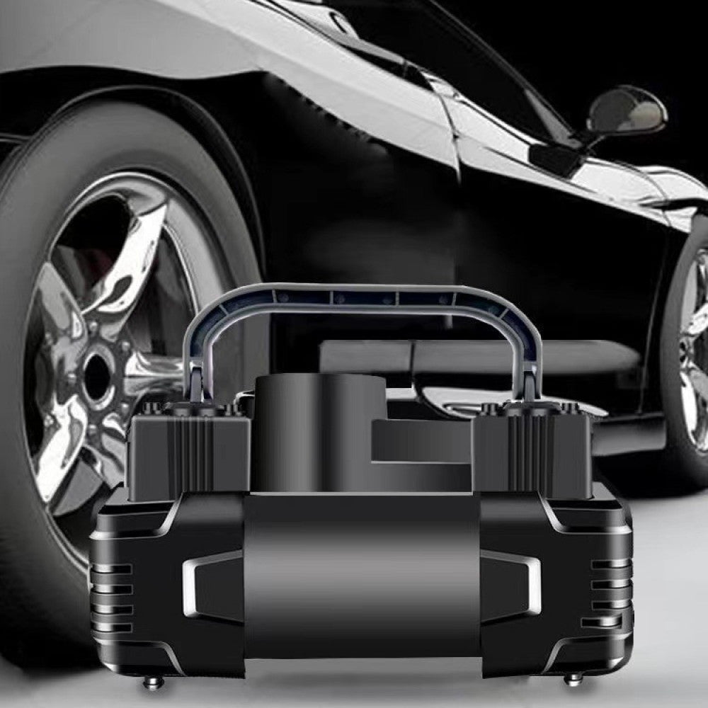 Автомобільний компресор 12В з насадками, 120 Вт / Компресор повітряний / Портативний автокомпресор