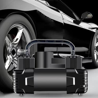 Автомобільний компресор 12В з насадками, 120 Вт / Компресор повітряний / Портативний автокомпресор