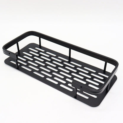 Металева полиця для ванної (30х13х4,5 см) Bathroom shelf, Чорна / Настінна полиця у ванну, кухню
